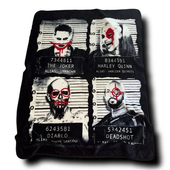 Suicide squad Harley Quinn The Joker Fleece Blanket - Picture 1 of 1